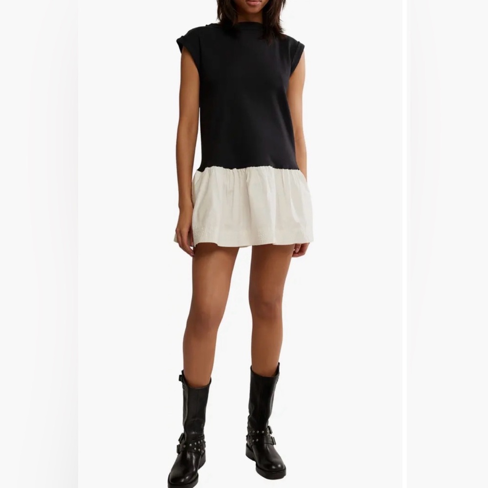 Free People Enya Mixed Media Minidress Sz. XS ( will fit S)